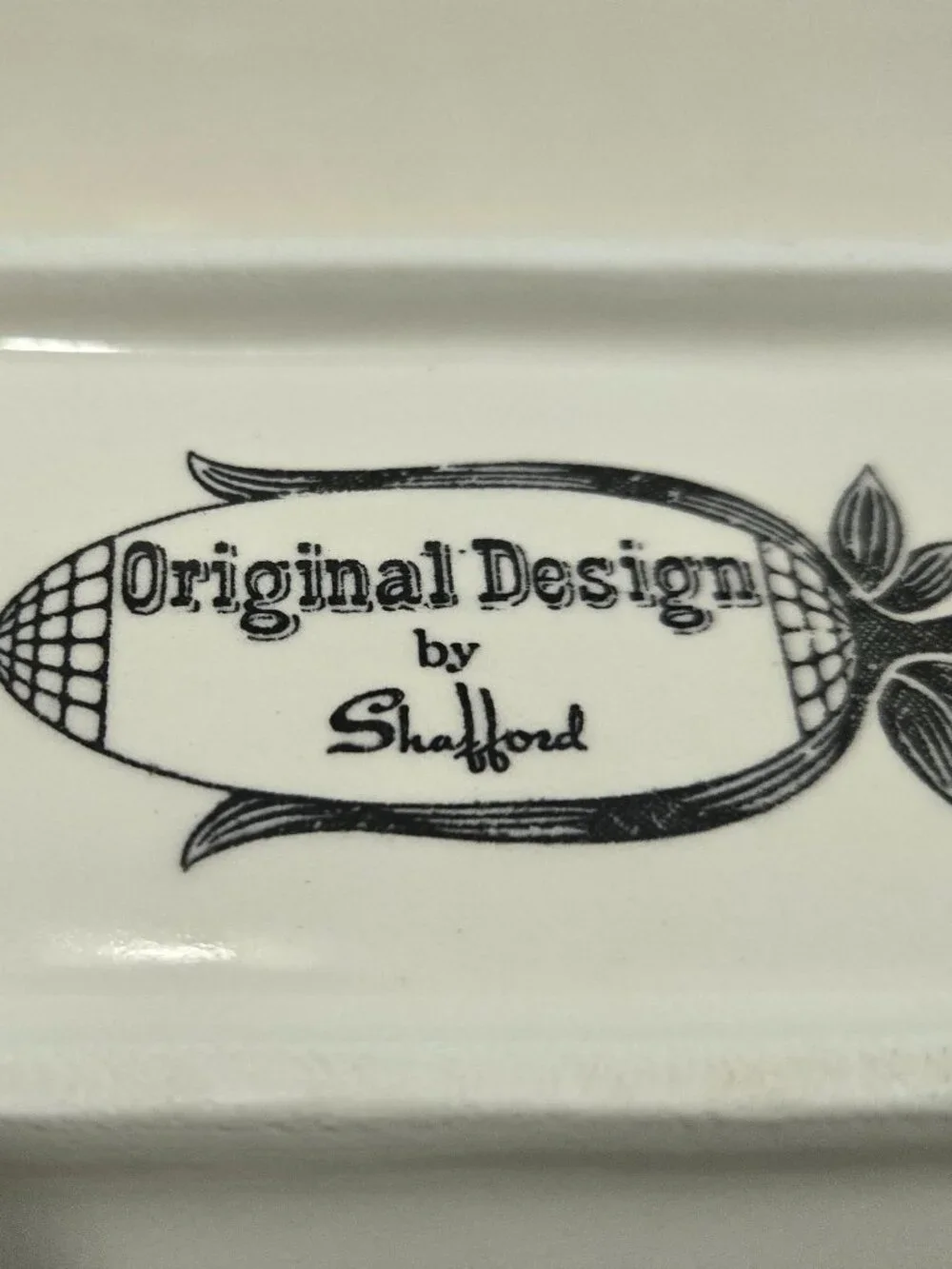 Vintage Ceramic Serving Set for Corn on the Cob